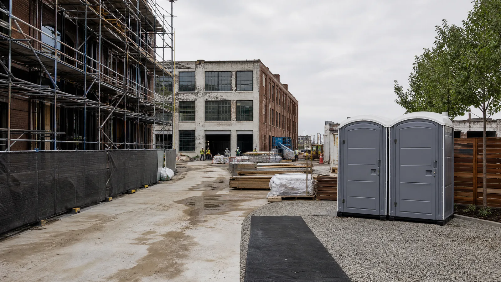Illustrative portable restroom scene for Fresno-area planning
